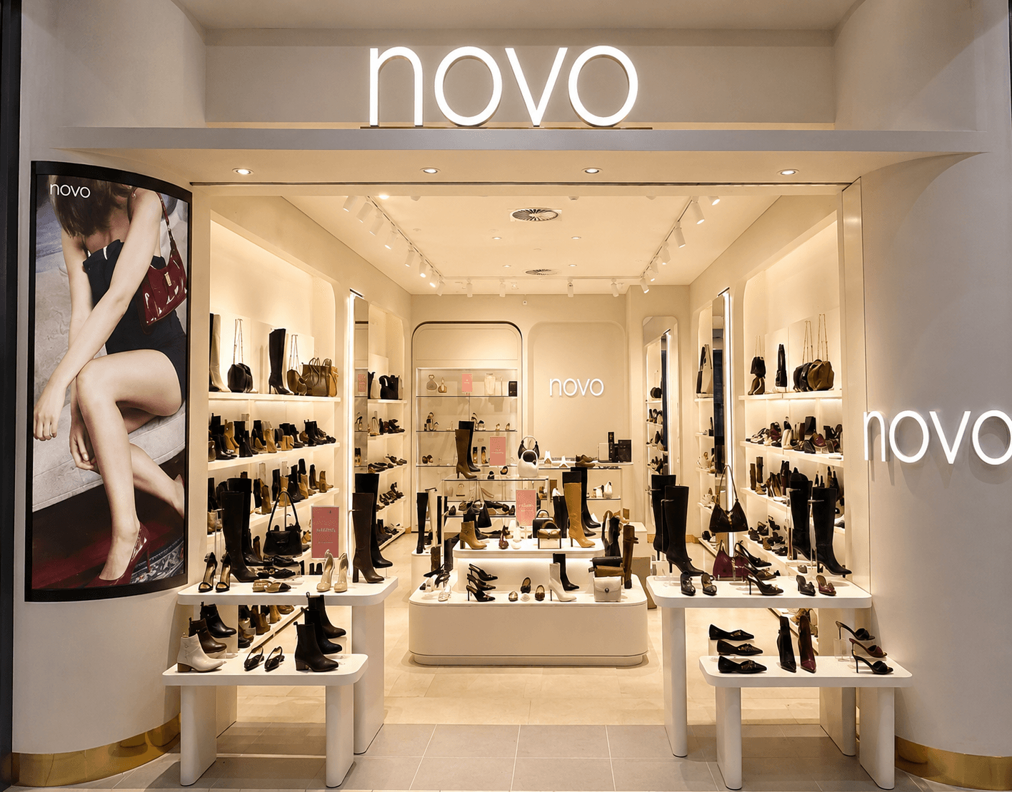 Novo: curved screens and transparent digital poster displays