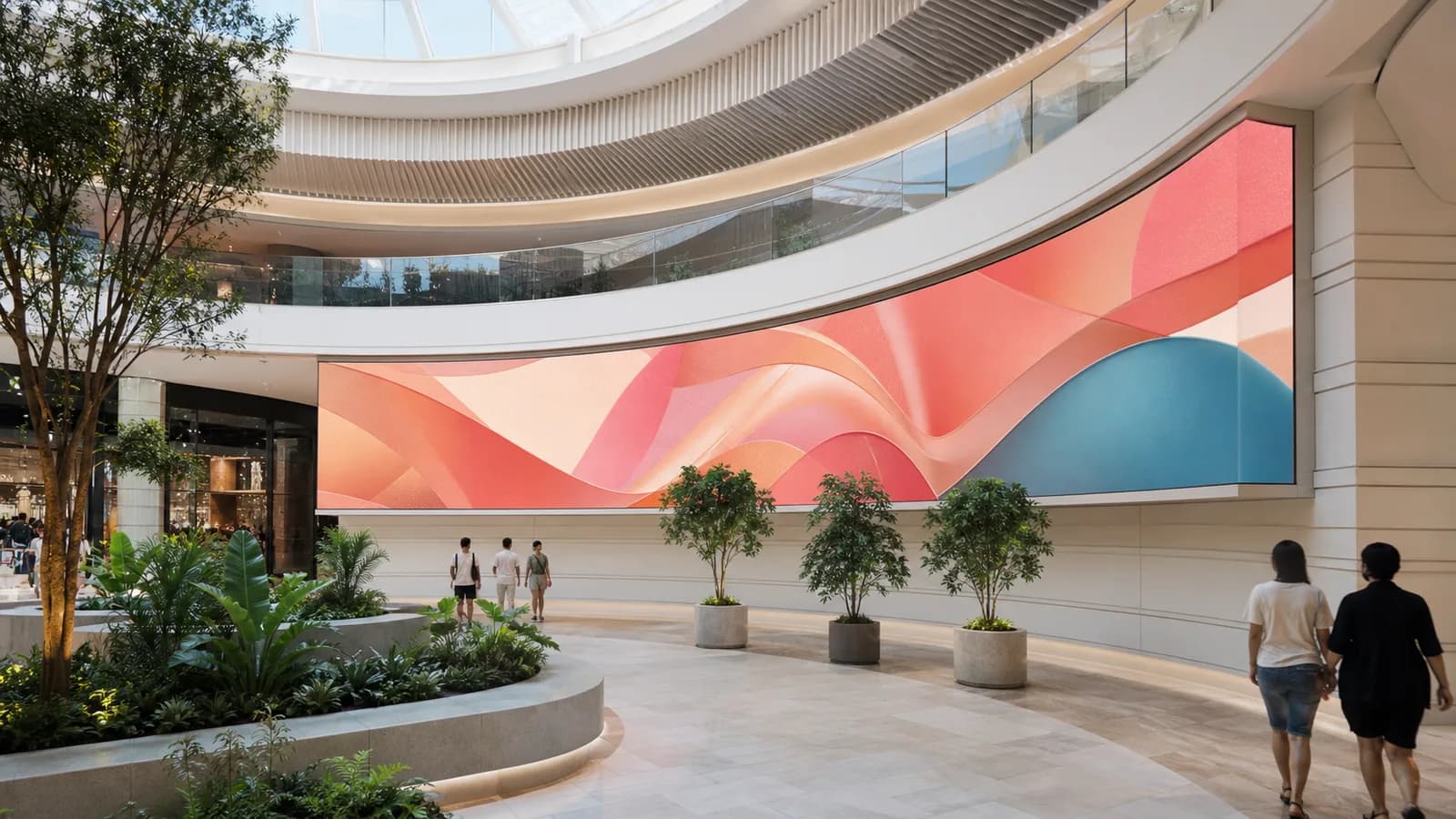 Curved LED wall commercial display product image