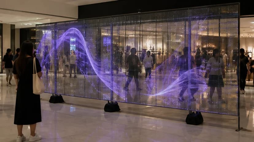 Mall activation screen commercial display product image