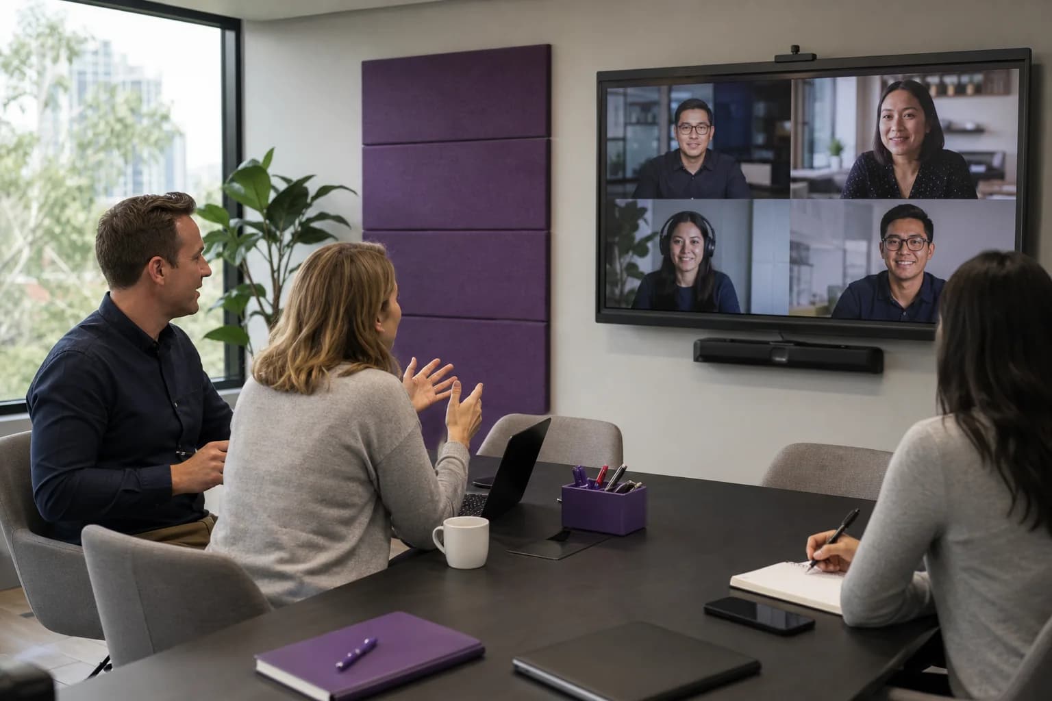 Australian business leader collaborating with offshore team