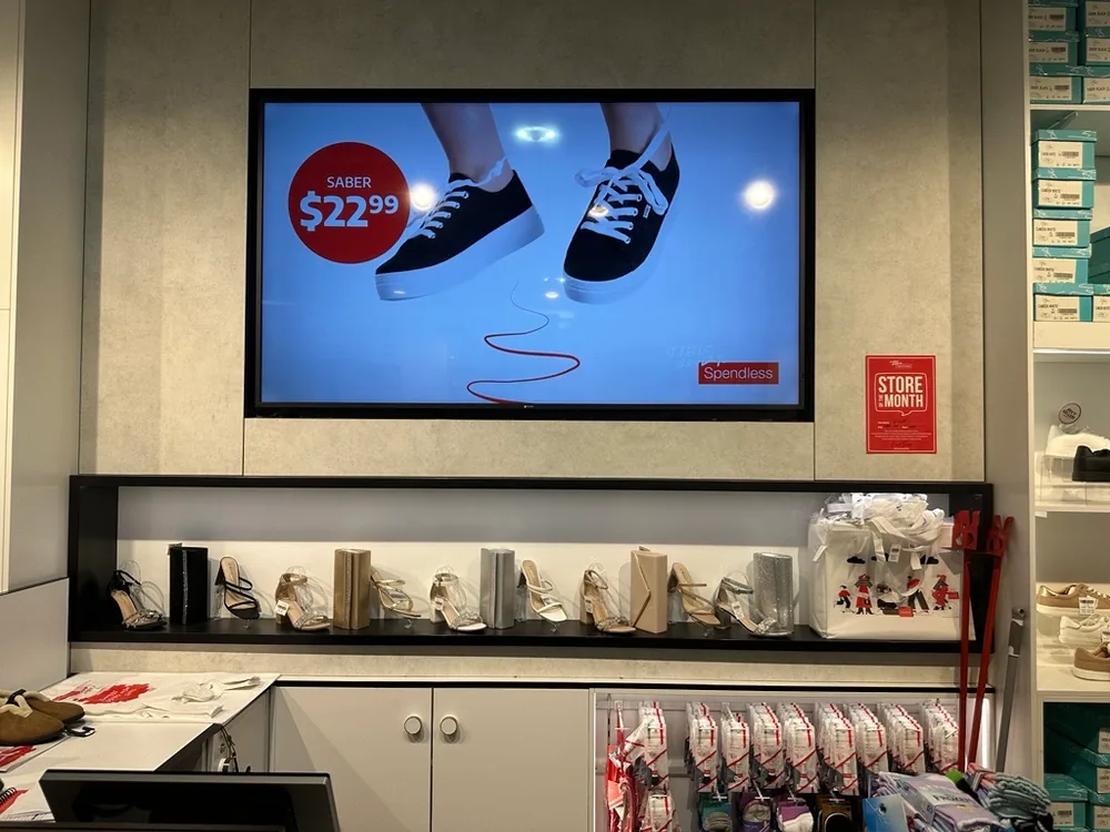 Spendless Shoes Lumina commercial display rollout